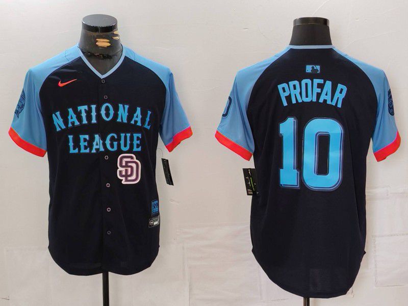 Men San Diego Padres #10 Profar Blue All star 2024 Nike MLB Jersey style 6